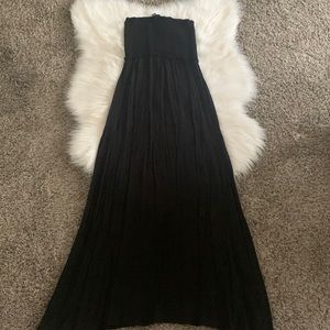 Black Strapless Maxi